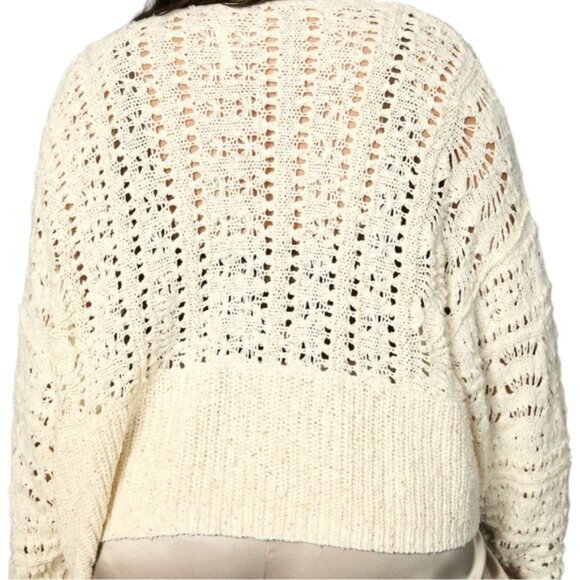 Anthropologie Bestie Cardigan Sweater in Ivory Size Medium NWOT - Picture 7 of 16